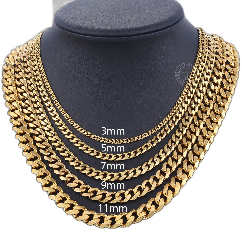 DAVIESLEE Mens Necklaces Chains Stainless Steel Jewelry