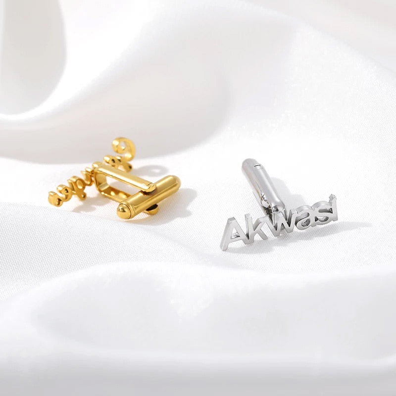 Fashion Personalized Letter Name Cufflinks  Jewelry