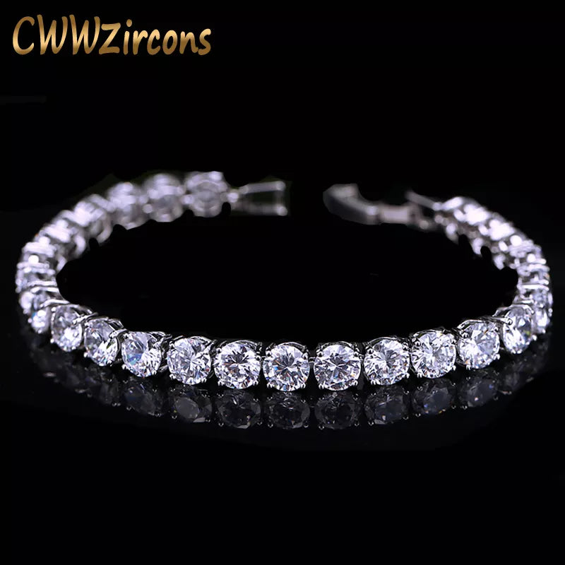 CWWZircons Design White Gold Bracelet Jewelry