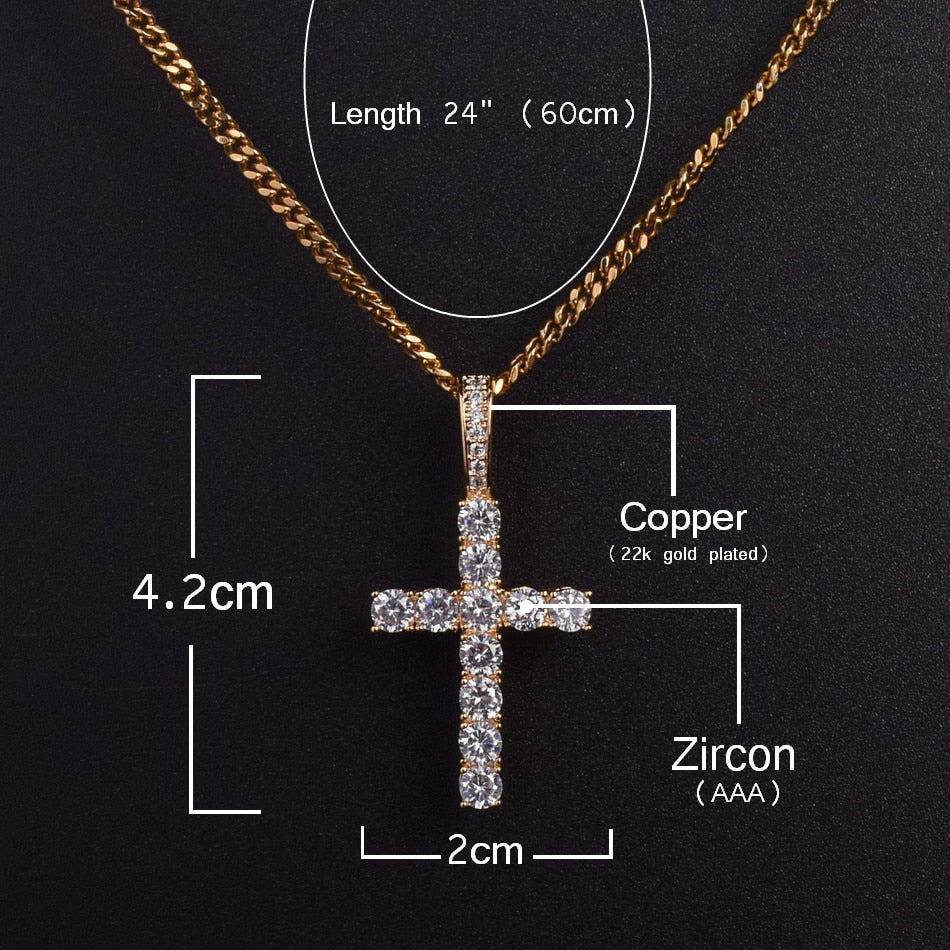 Ankh Cross Jewelry Set Gold Color Copper