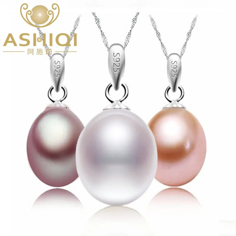 ASHIQI Natural Freshwater Pearl Necklaces Jewelry