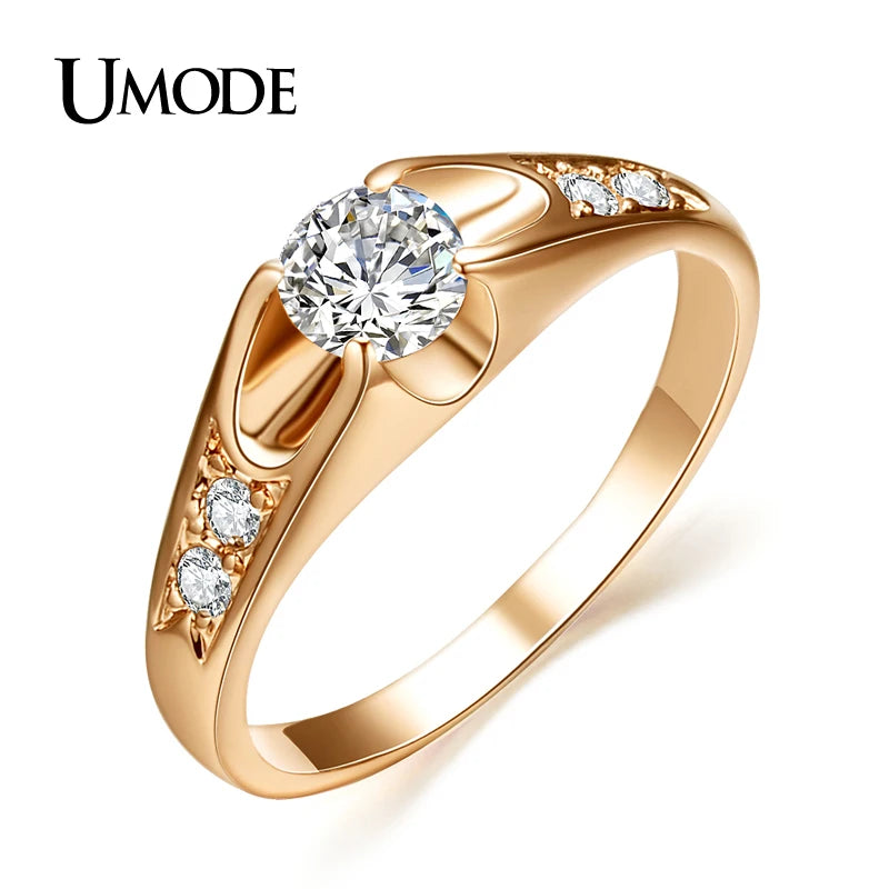 UMODE  Rose Gold Color Mounting Ring Jewelry