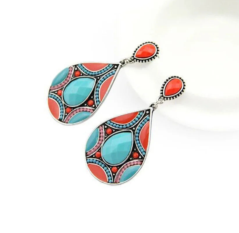 SHINELAND Earrings Ethnic Vintage Trendy Jewelry