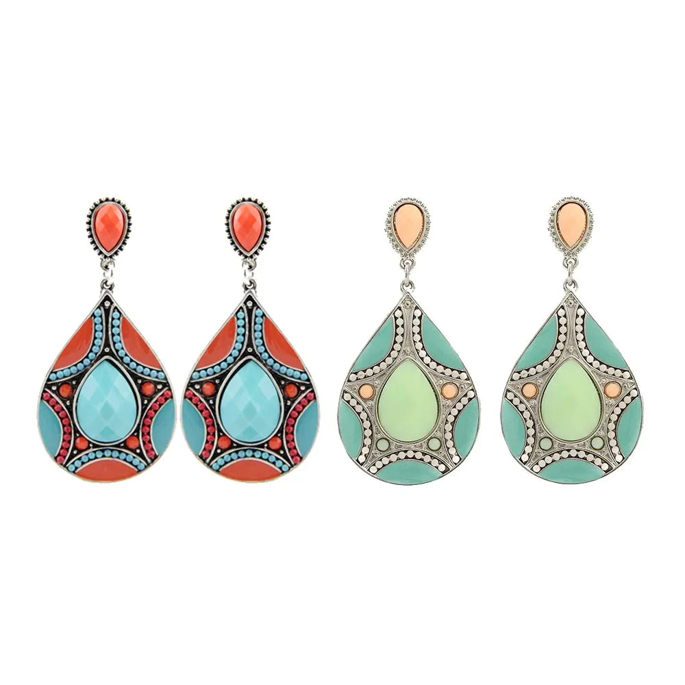 SHINELAND Earrings Ethnic Vintage Trendy Jewelry