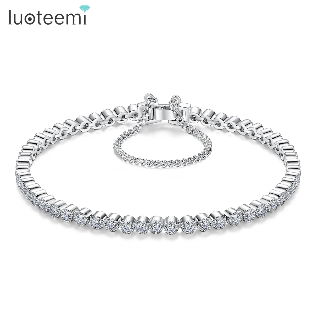 LUOTEEMI Multiple Bead Tennis Bracelet Luxury Jewelry