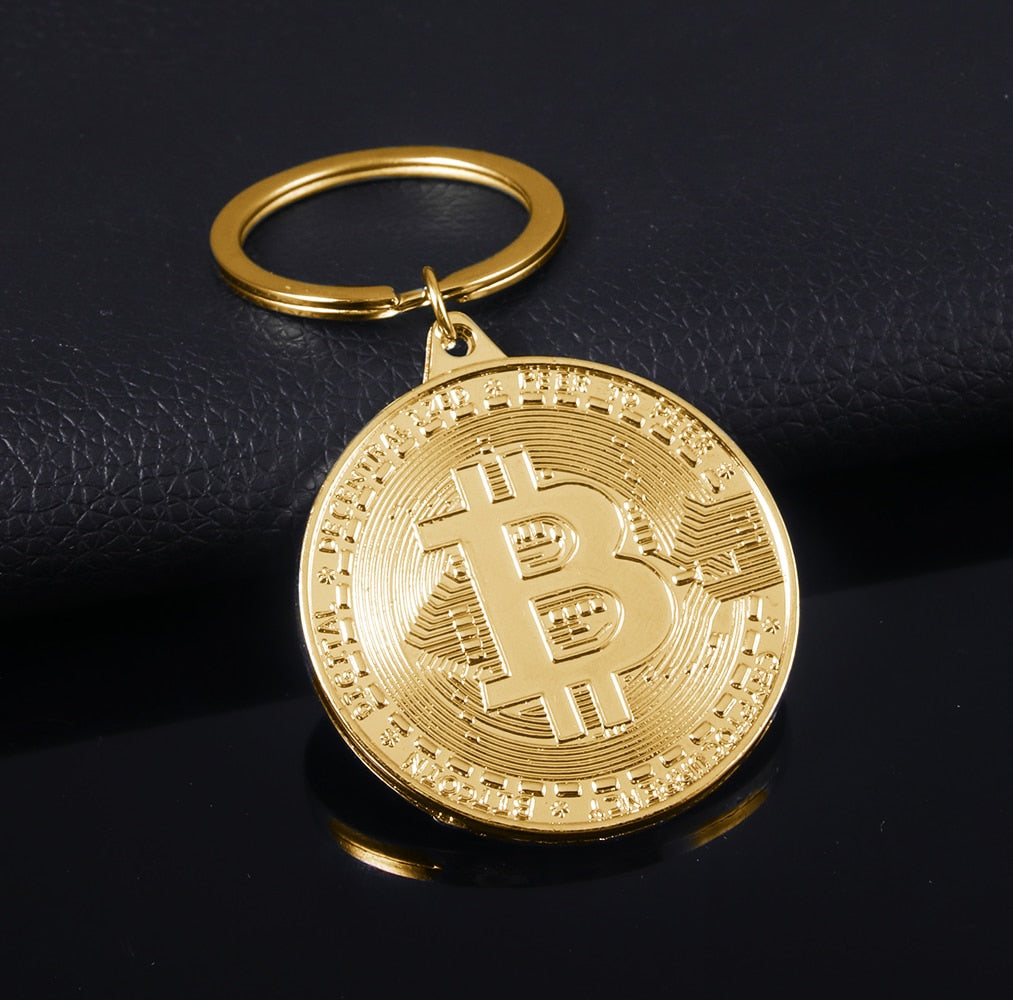 Bitcoin Keychain Keyring Pendant Jewelry